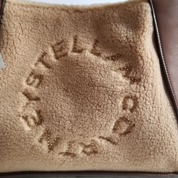 Stella McCartney Teddy Logo Tote Crossbody Bag Brown Biscuit - Picture 5 of 12